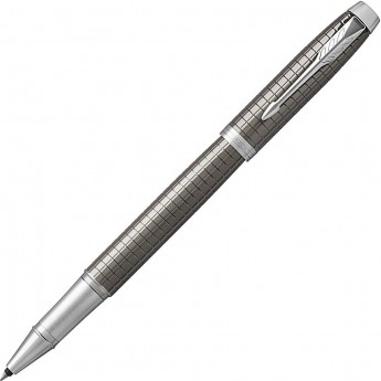 Ручка-роллер PARKER IM PREMIUM DARK ESPRESSO CHISELLED CT, F